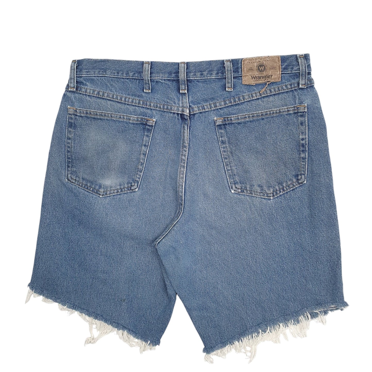 Mens Blue Wrangler Denim Jeans Jorts Cut Off Denim Shorts