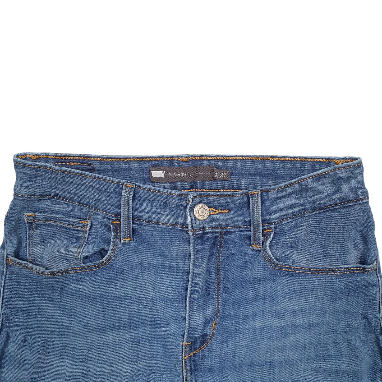 Womens Blue Levis Stretch Fit Denim Shorts