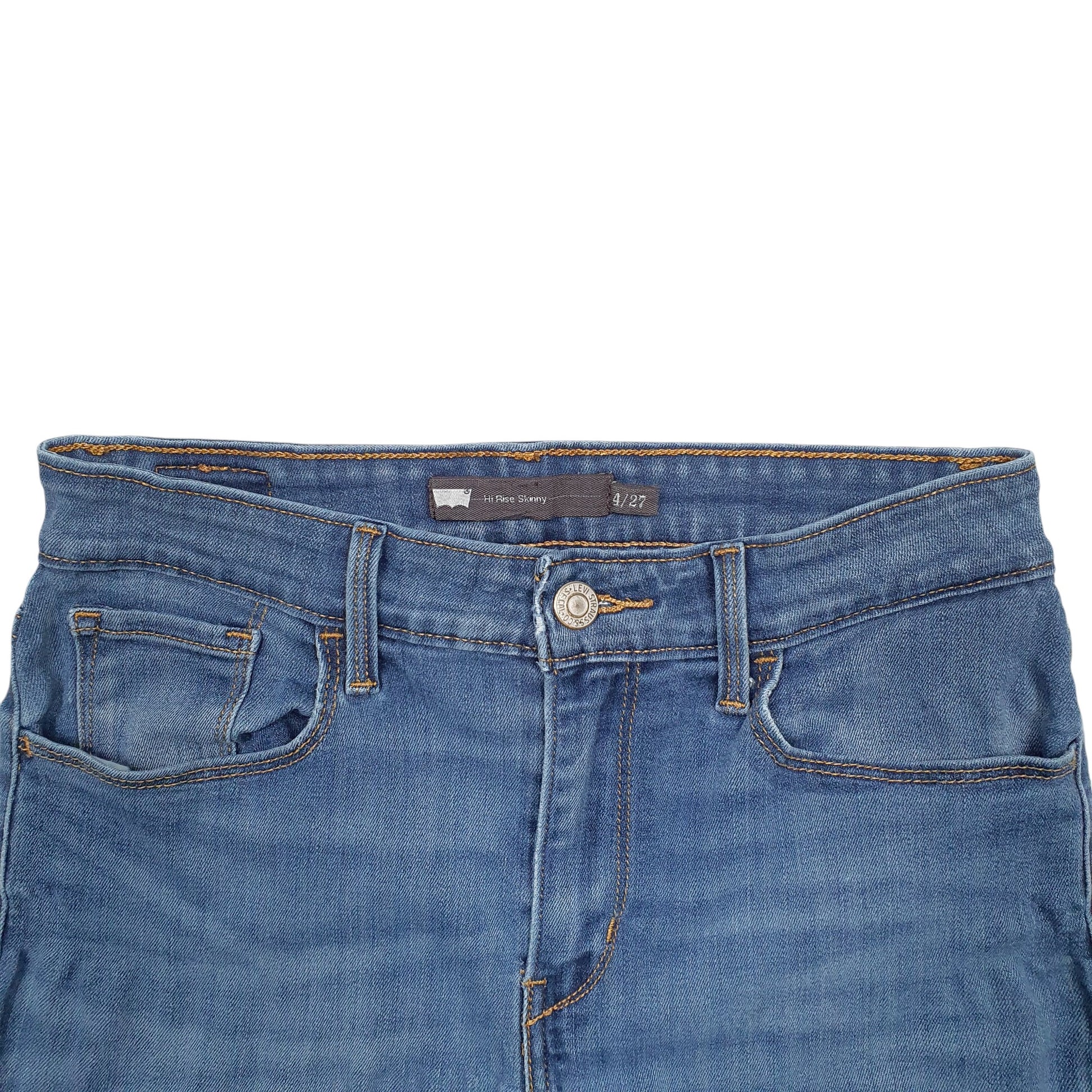 Womens Blue Levis Stretch Fit Denim Shorts