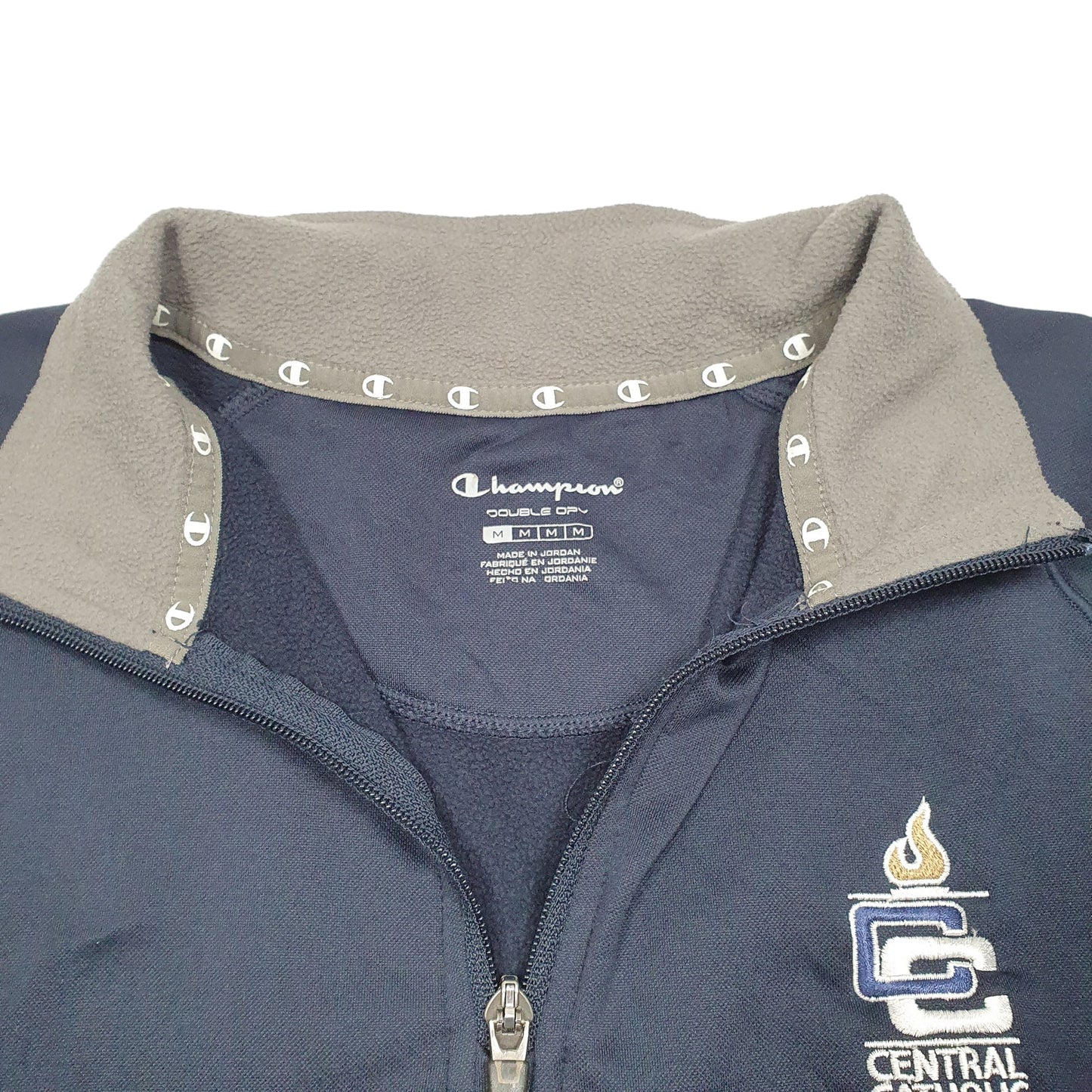 Mens Navy Champion Active Central Catholic Golf Quarter Zip Jumper