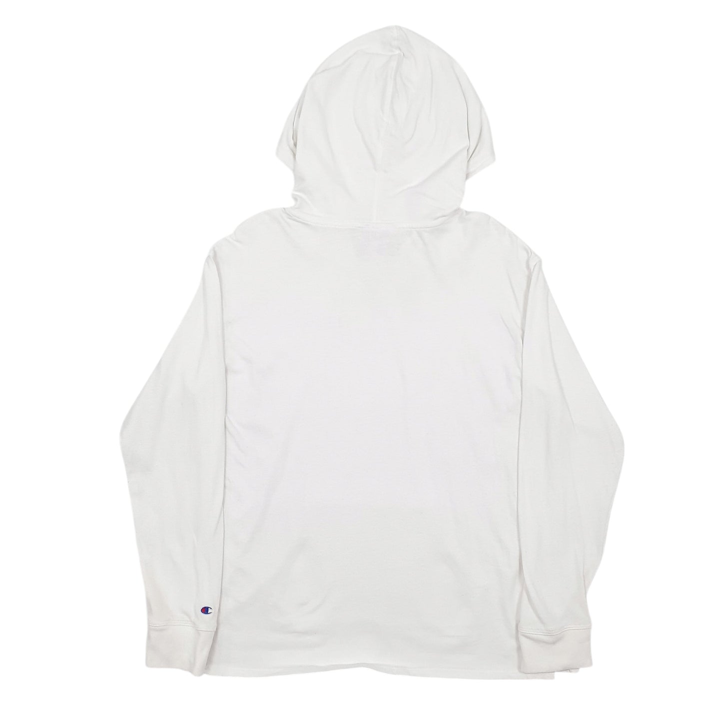 Womens White Champion Spellout Hoodie Jumper