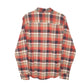 Mens Orange George Flannel Long Sleeve Shirt