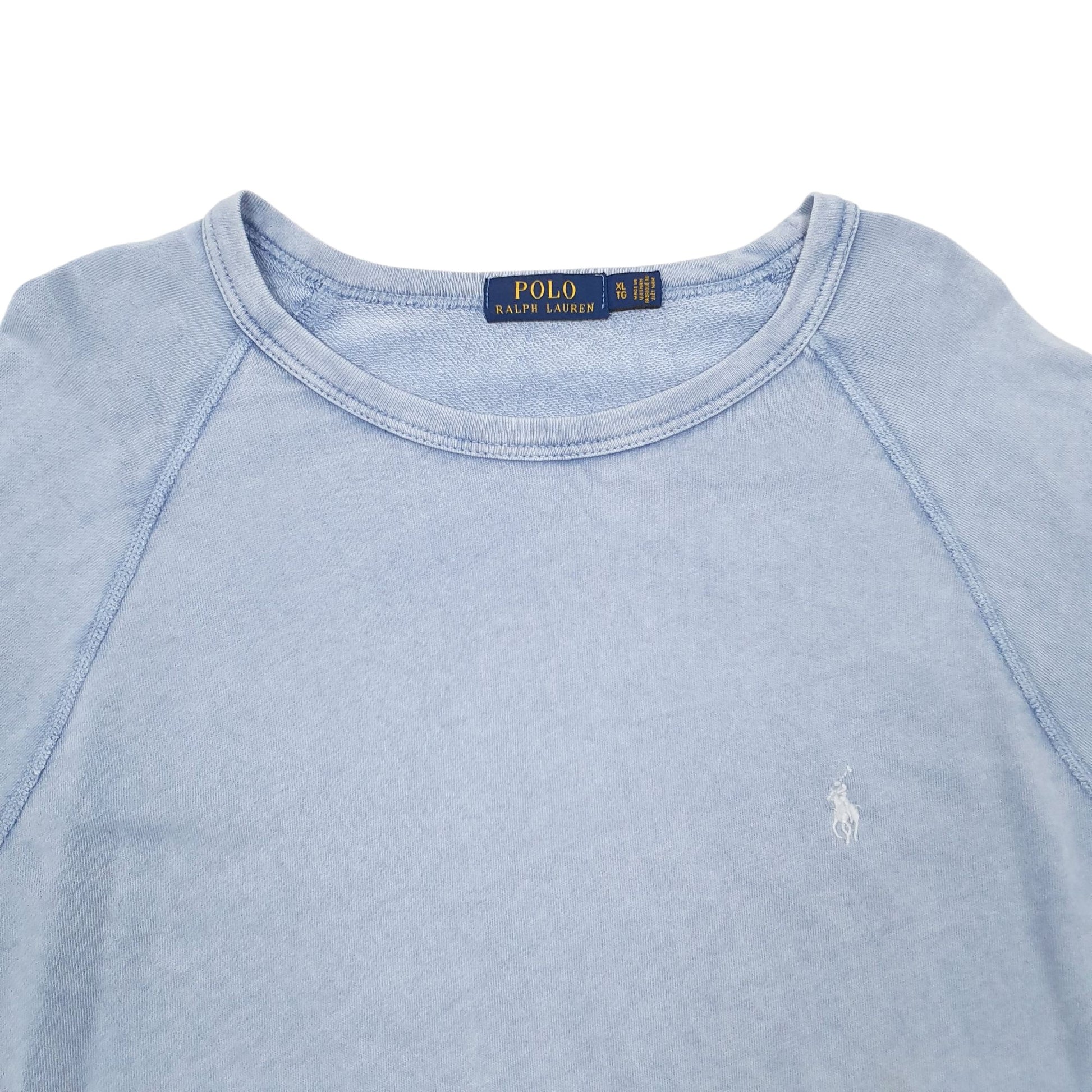 Mens Blue Polo Ralph Lauren Lightweight Crewneck Jumper