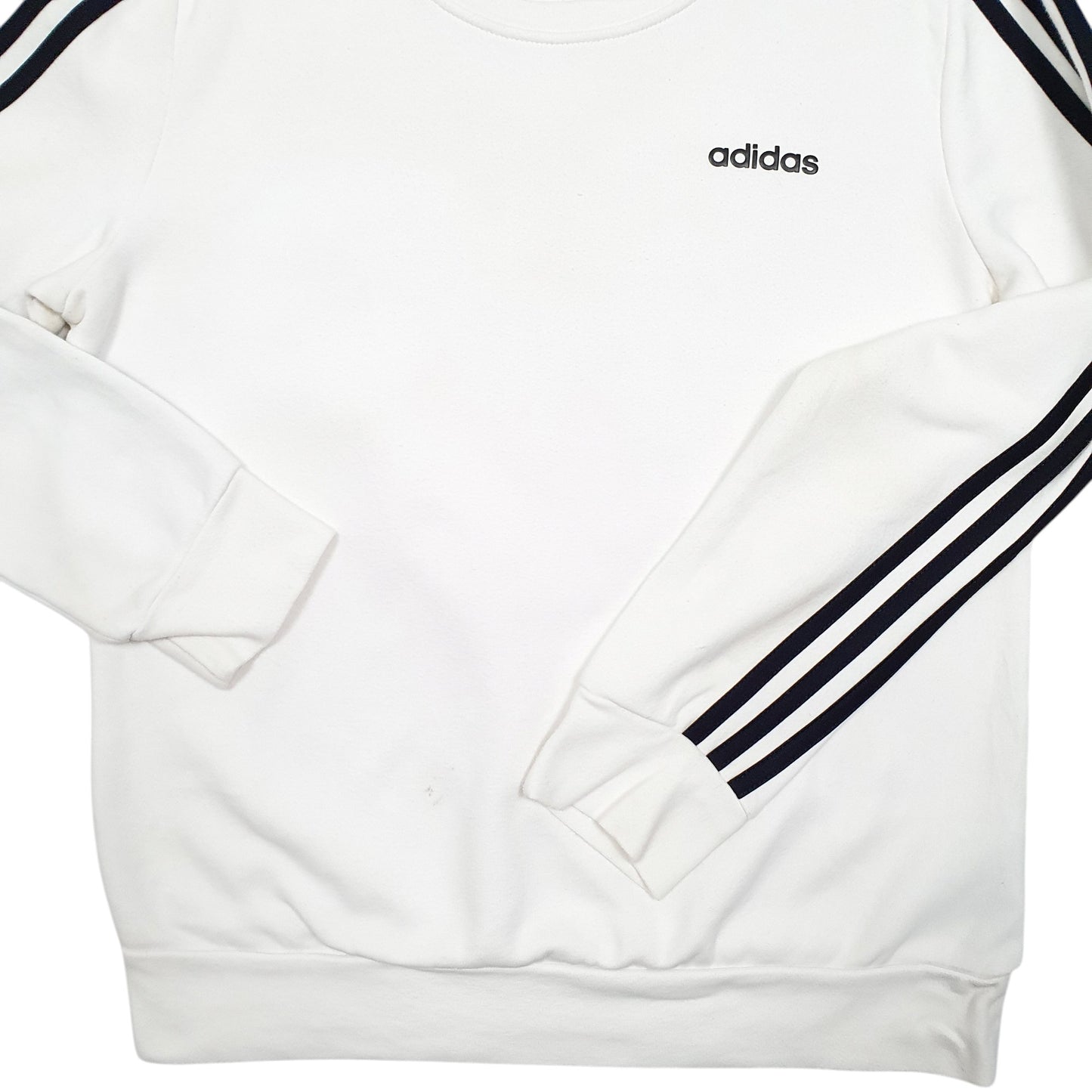 Womens White Adidas  Crewneck Jumper