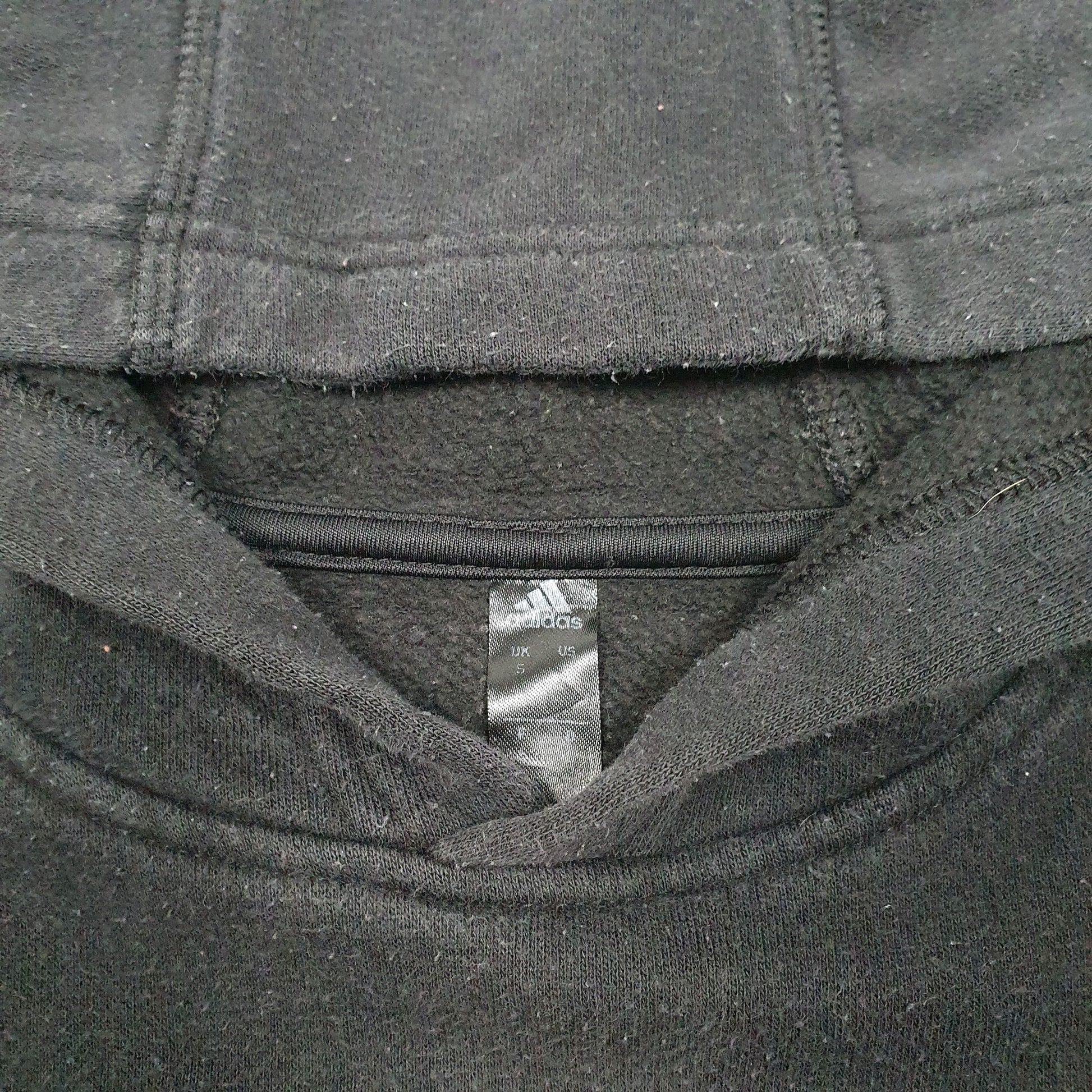 Mens Black Adidas Spellout Hoodie Jumper