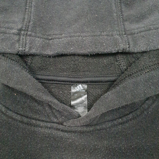 Mens Black Adidas Spellout Hoodie Jumper