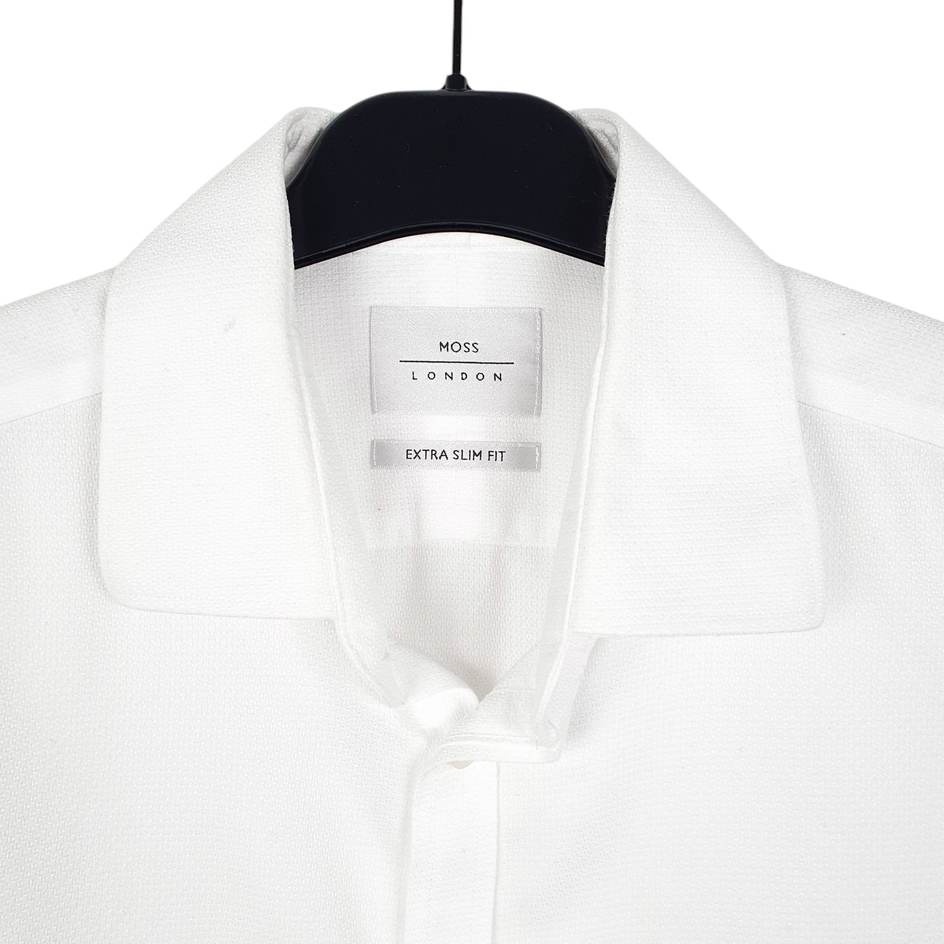 Mens White Moss Extra London Long Sleeve Shirt