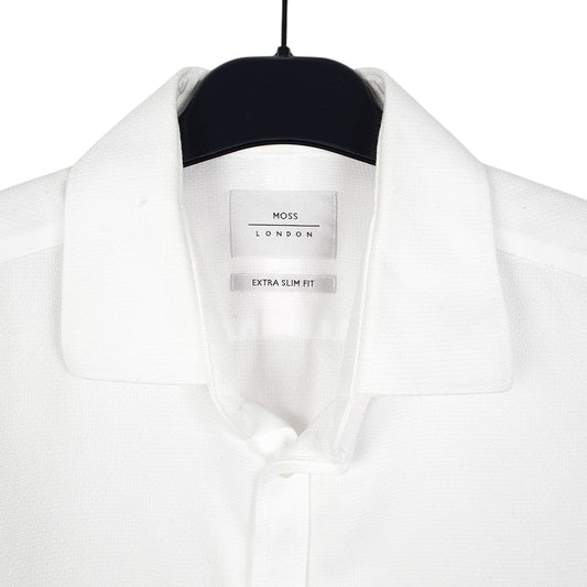 Mens White Moss Extra London Long Sleeve Shirt