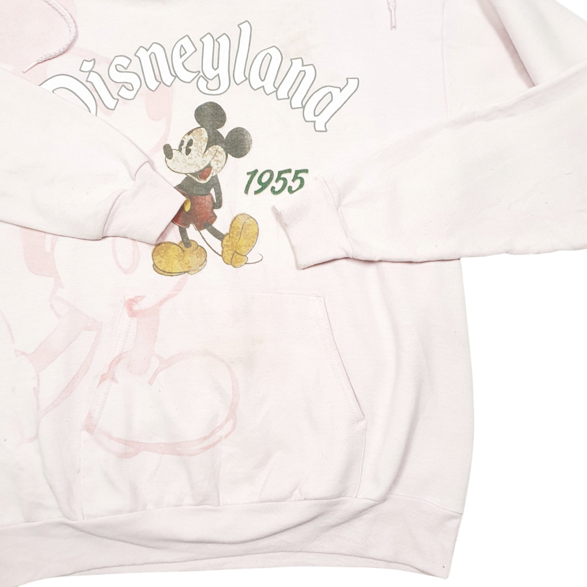 Womens Pink Disney Disneyland Mickey Mouse Spellout Hoodie Jumper