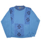 Mens Blue Expressions International Knit Blend Argyle Retro Crewneck Jumper