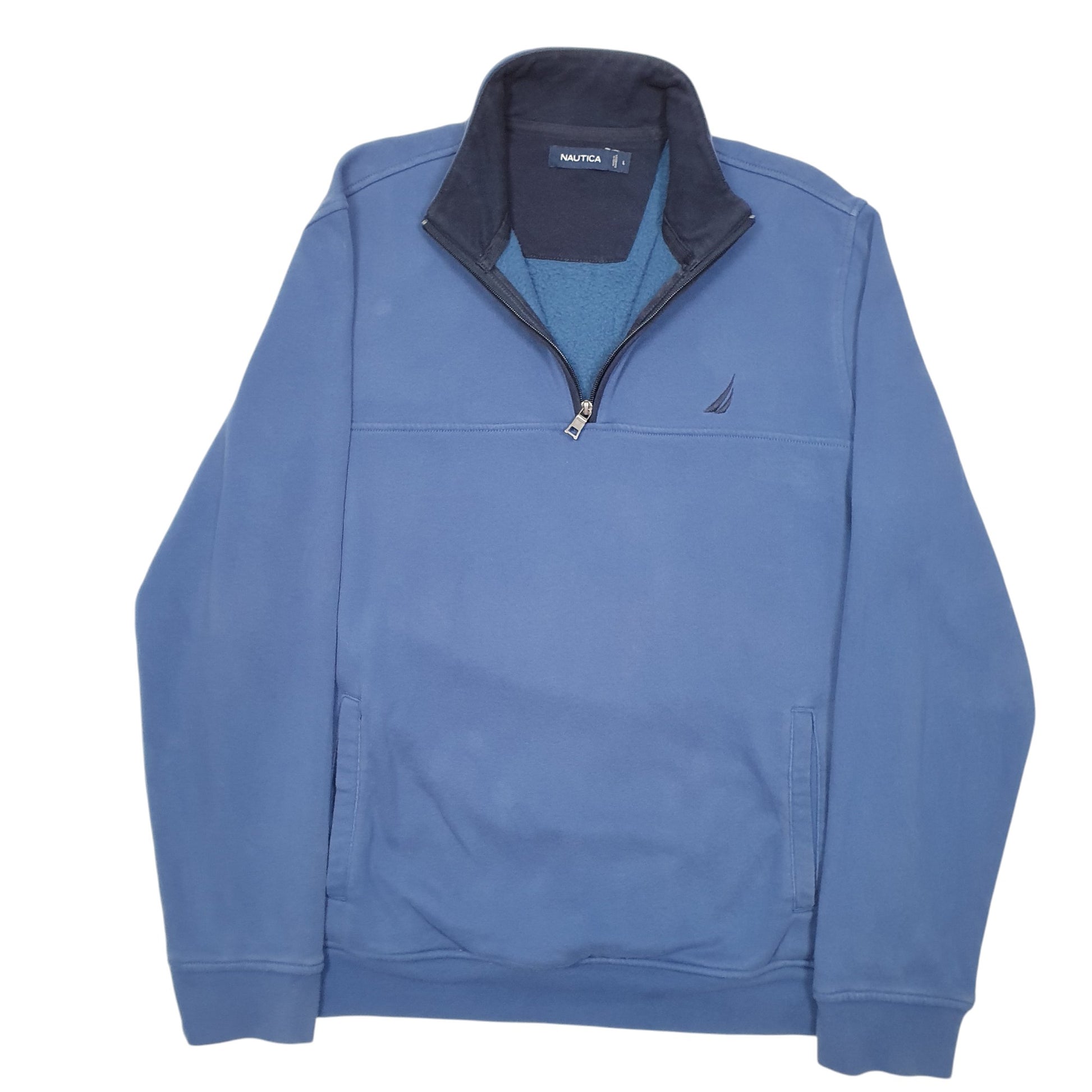 Mens Blue Nautica  Quarter Zip Jumper