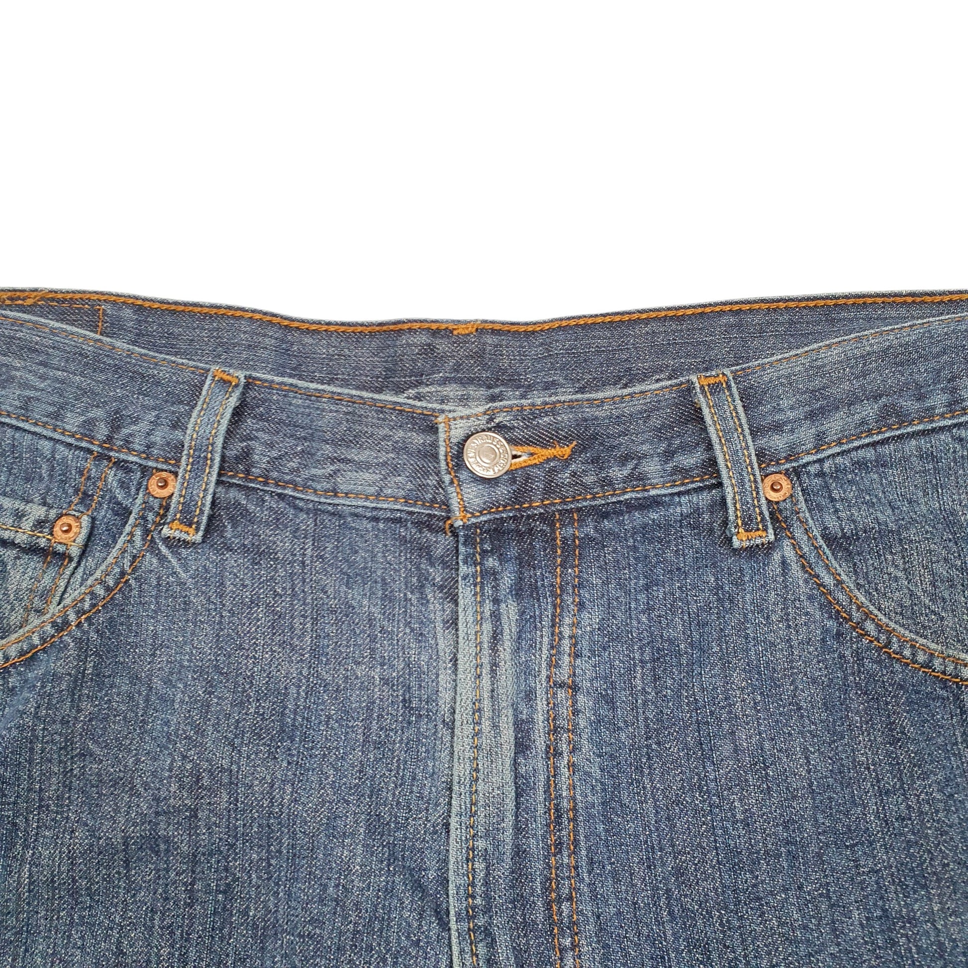 Mens Blue Levis 550 Relaxed Jorts Denim Shorts