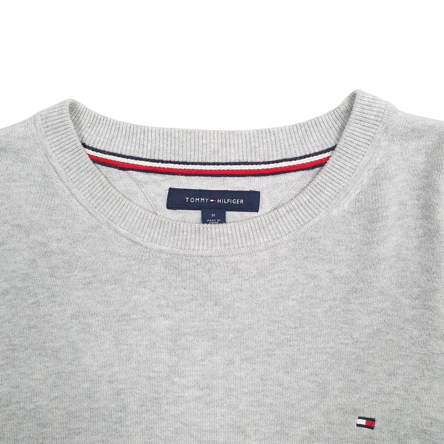 Mens Grey Tommy Hilfiger  Crewneck Jumper