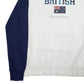 Mens White Kappa British Spellout Crewneck Jumper