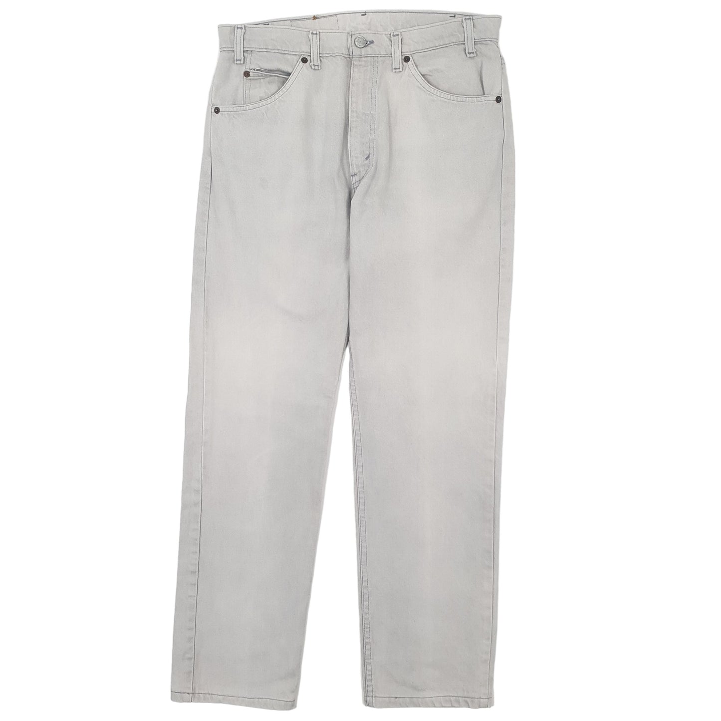 Mens Grey Levis Vintage 1980s Made in USA 505 JeansW33 L32