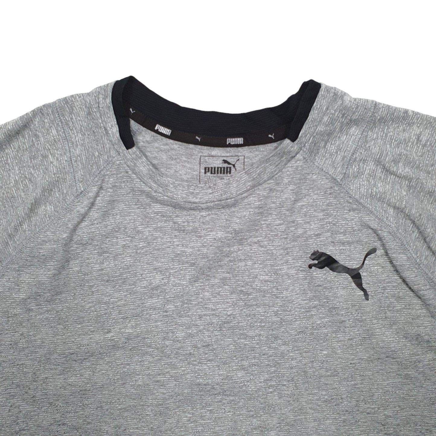 Mens Grey Puma Backprint Short Sleeve T Shirt