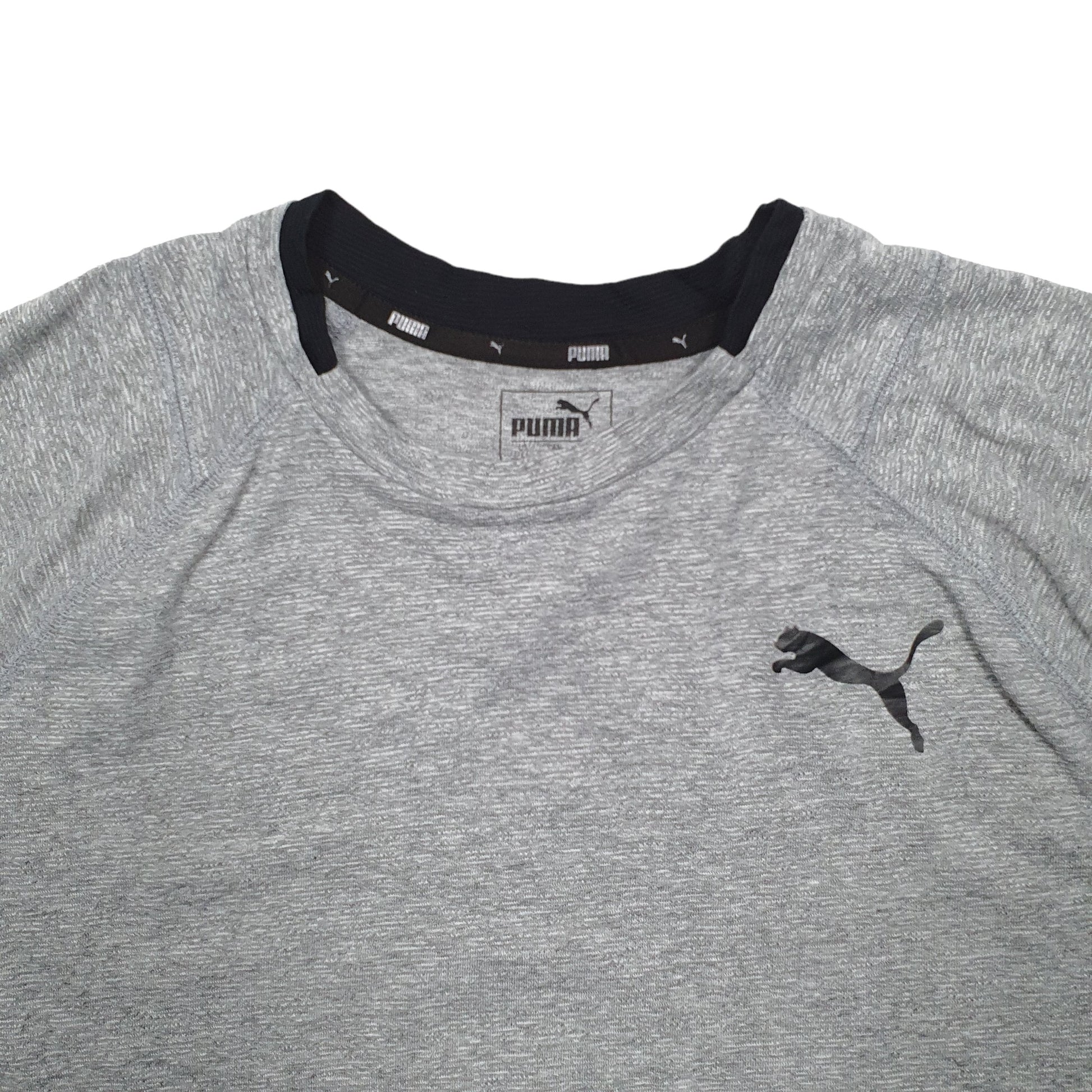 Mens Grey Puma Backprint Short Sleeve T Shirt