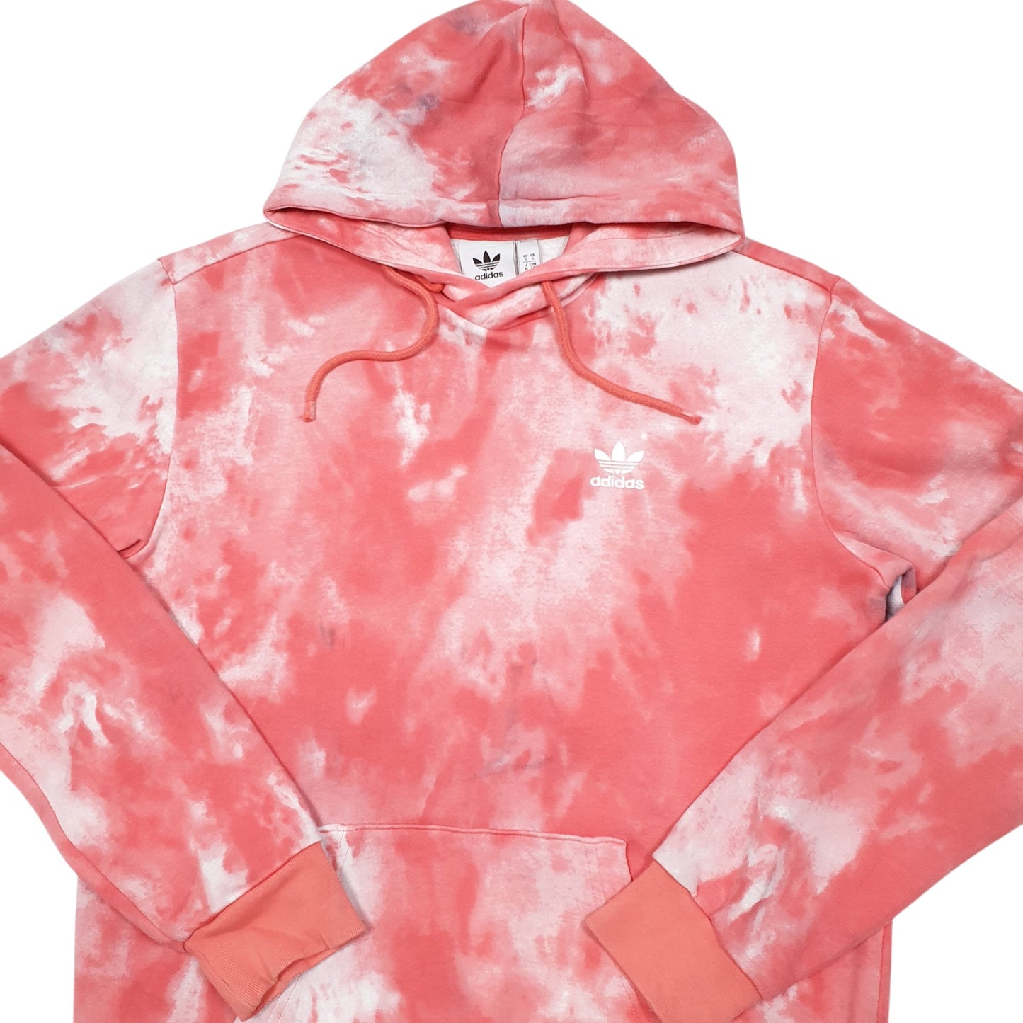 Mens Pink Adidas Tie Dye Hoodie Jumper