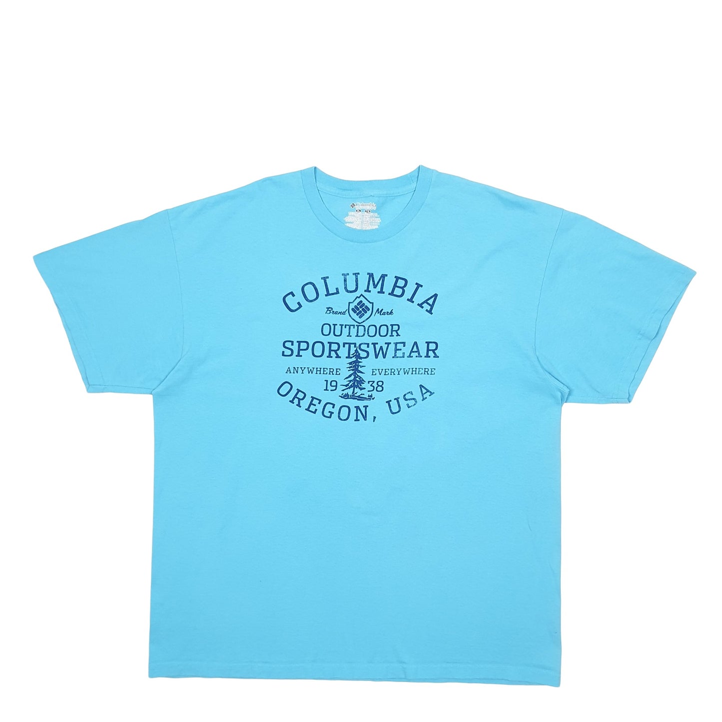 Mens Blue Columbia Sportswear Spellout Short Sleeve T Shirt