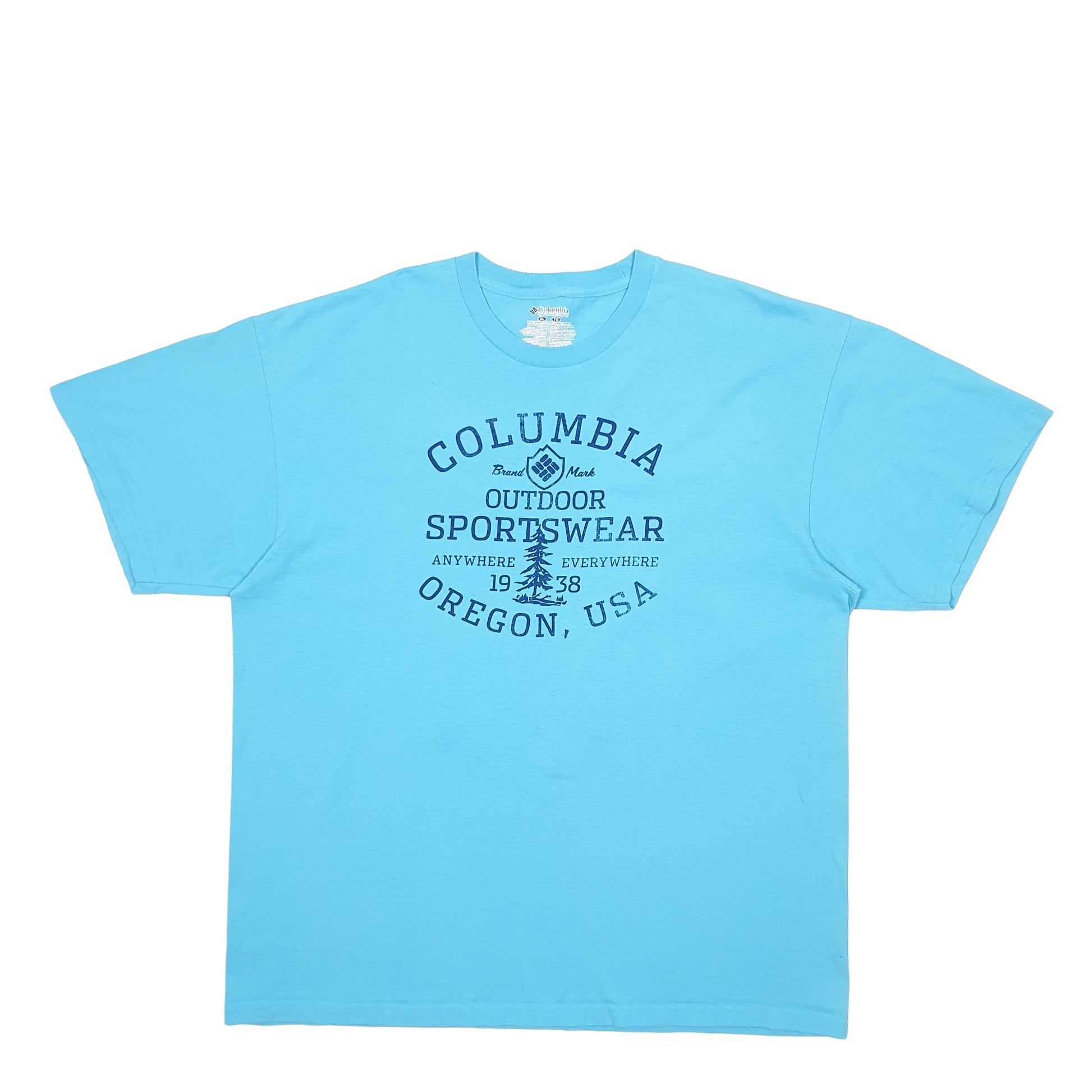 Mens Blue Columbia Sportswear Spellout Short Sleeve T Shirt