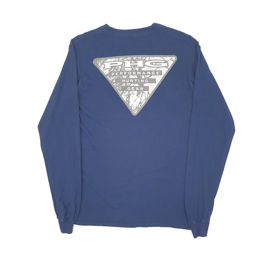 Mens Navy Columbia Sportswear PHG Hunting Long Sleeve T Shirt
