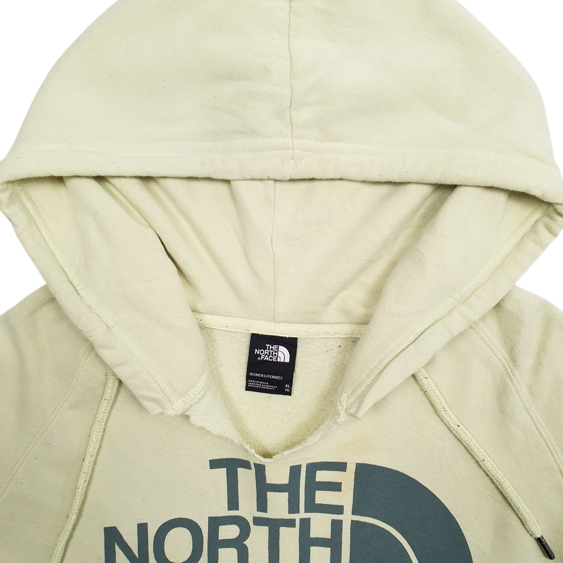 Womens Yellow The North Face Spellout Hoodie Jumper