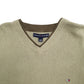 Mens Khaki Tommy Hilfiger Knit Crewneck Jumper