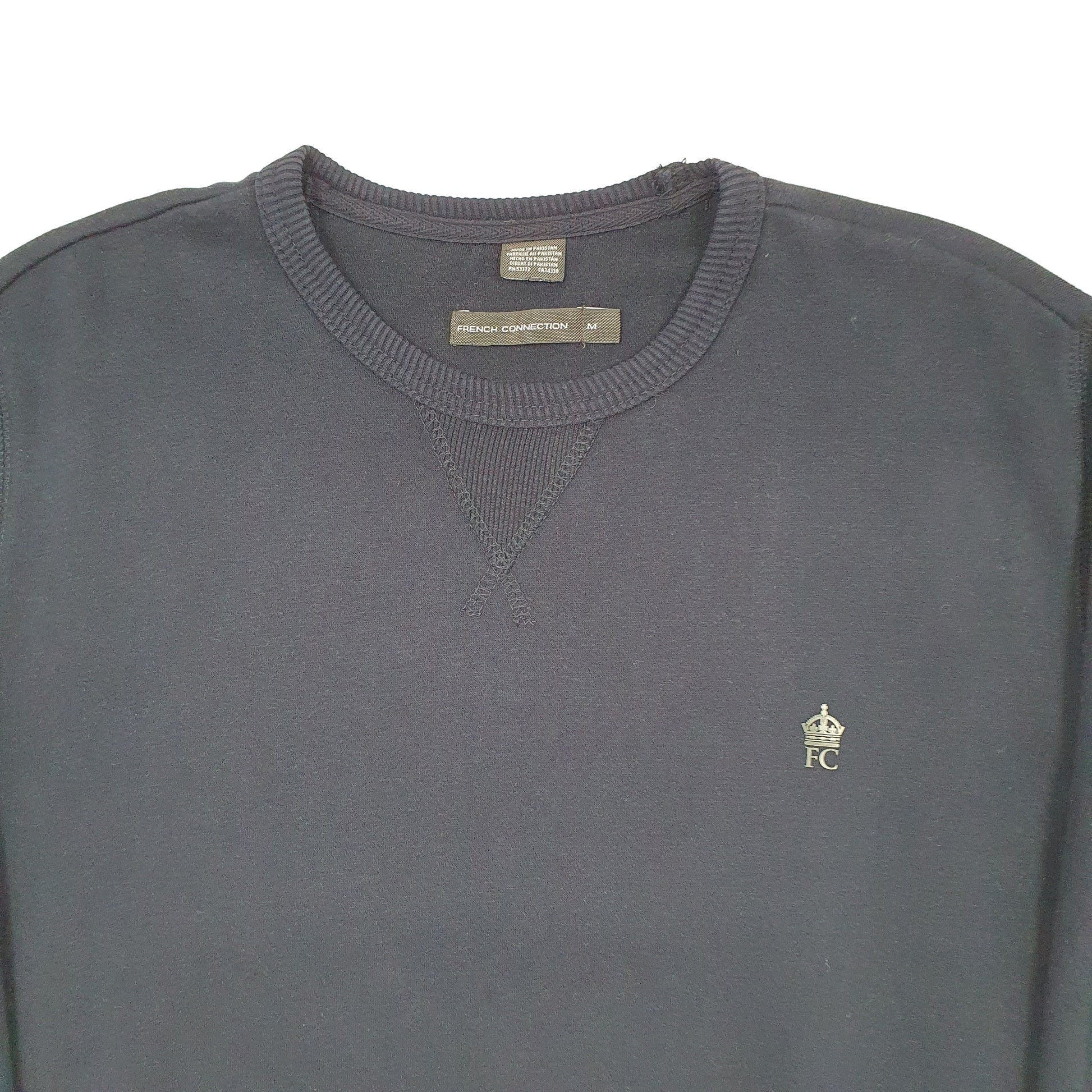 Mens Navy French Connection  Crewneck Jumper