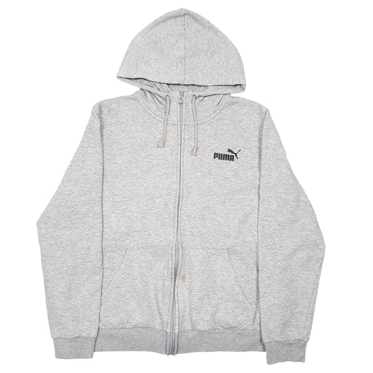 Womens Grey Puma Hoodie Full Zip Jumper