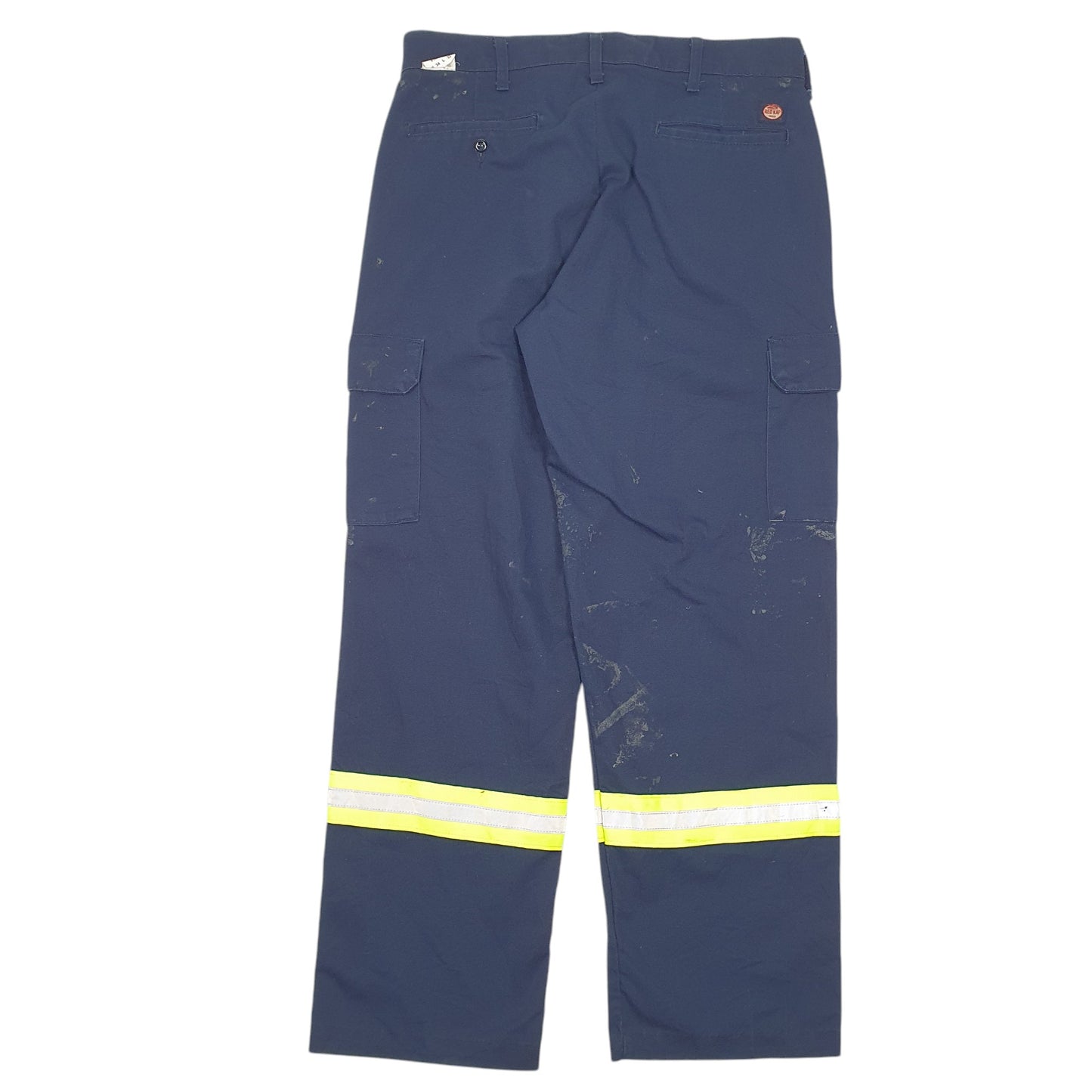 Mens Navy Red Kap Workwear Reflective Cargo Trousers