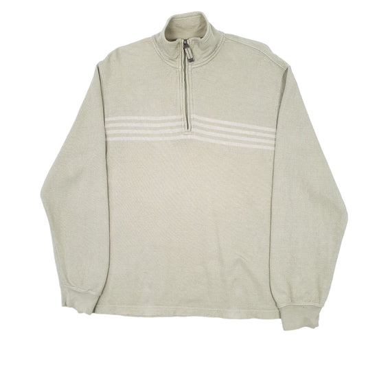 Mens Green Izod  Quarter Zip Jumper