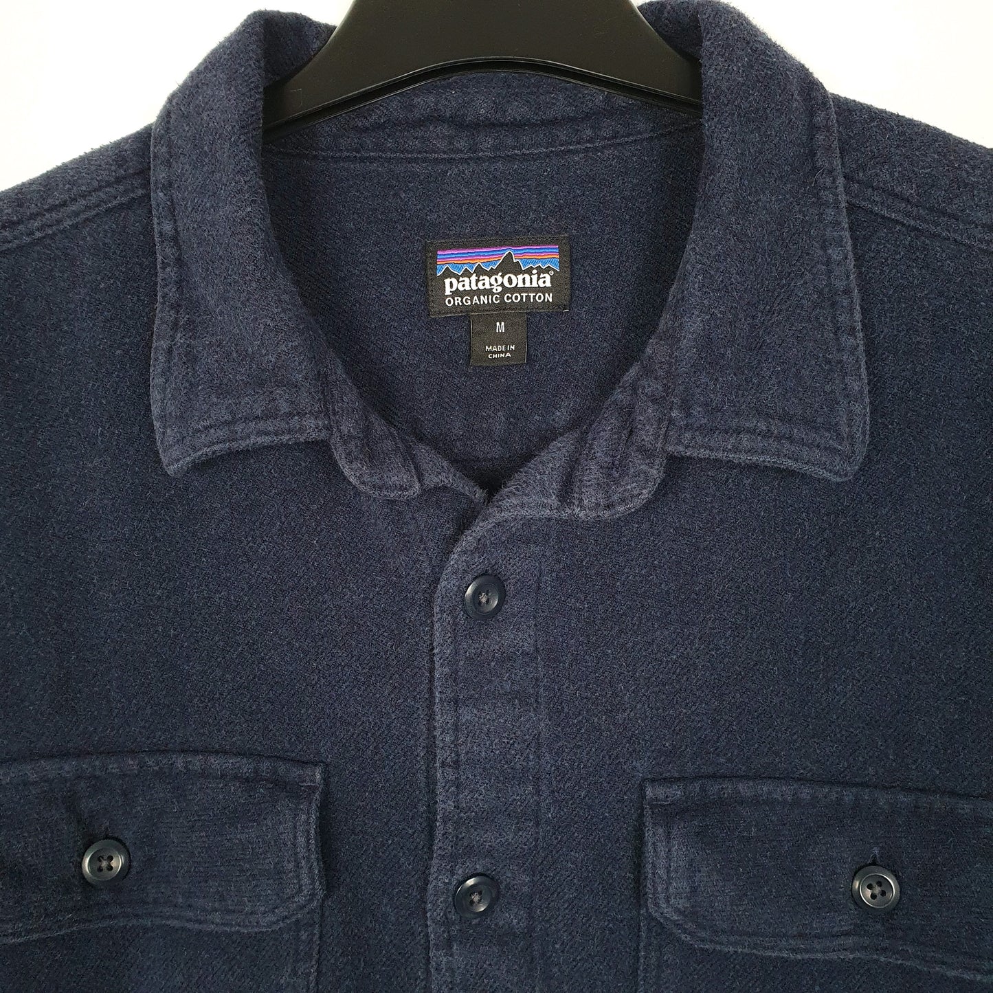 Mens Navy Patagonia Chamois Overshirt Long Sleeve Shirt