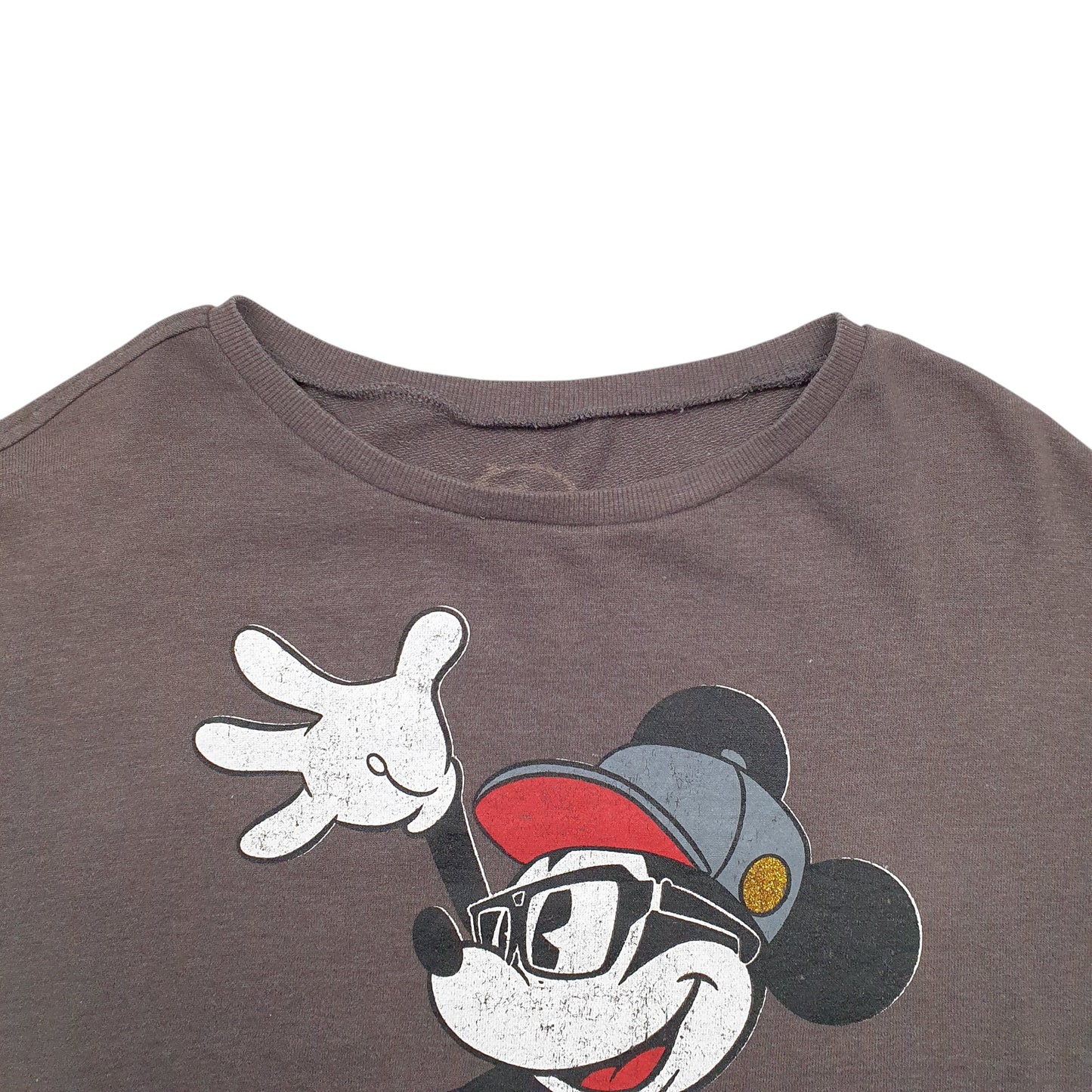 Womens Brown Disney Mickey Mouse Crewneck Jumper