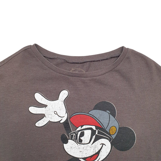 Womens Brown Disney Mickey Mouse Crewneck Jumper