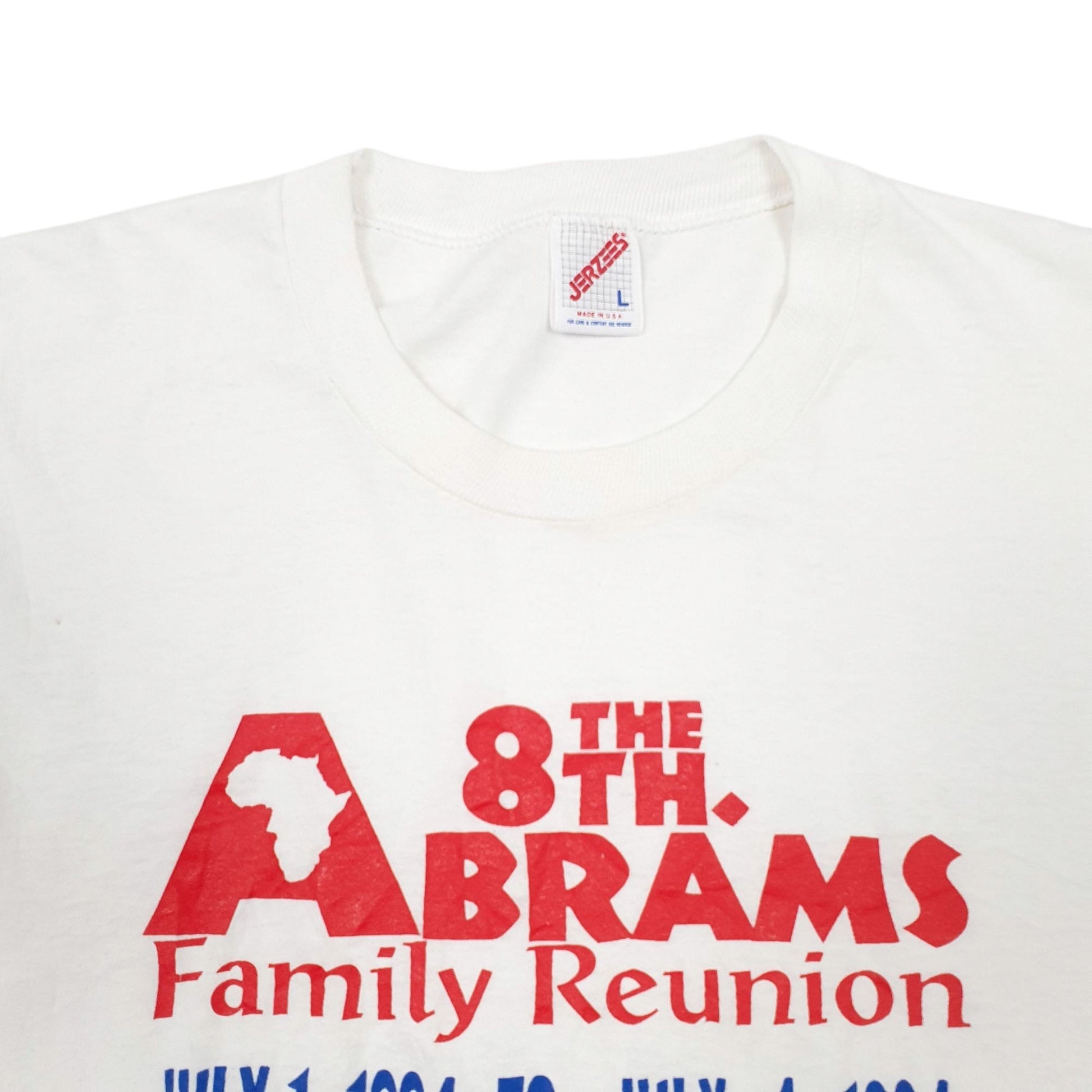 Mens White Jerzees Single Stitch Vintage 90s Short Sleeve T Shirt