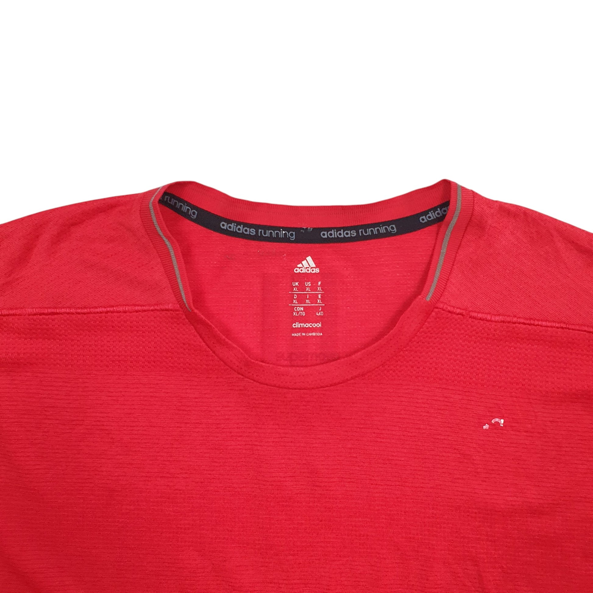 Mens Red Adidas  Short Sleeve T Shirt