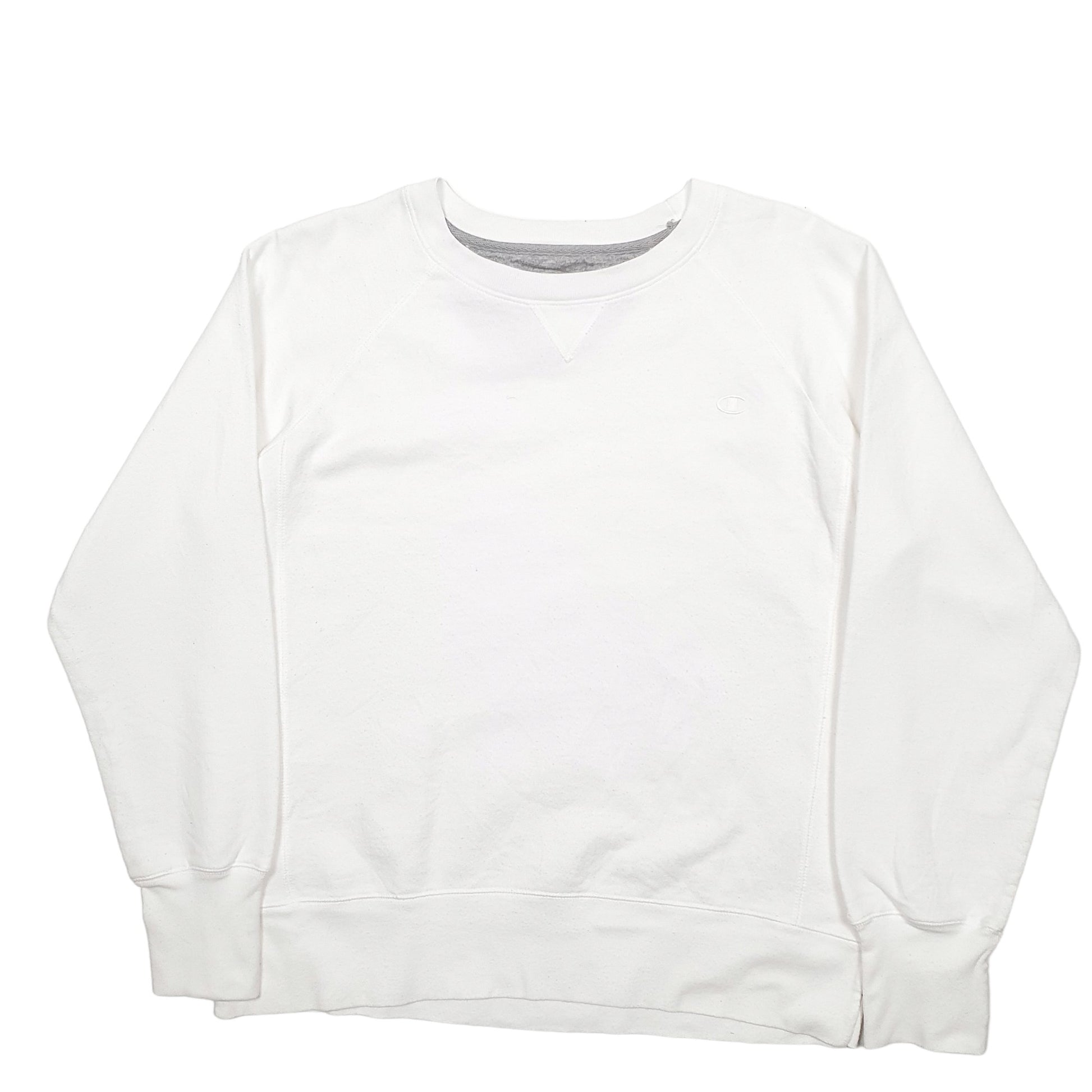 Womens White Champion  Crewneck Jumper