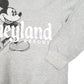 Mens Grey Hanes Disney Disneyland Mickey Mouse Spellout Crewneck Jumper
