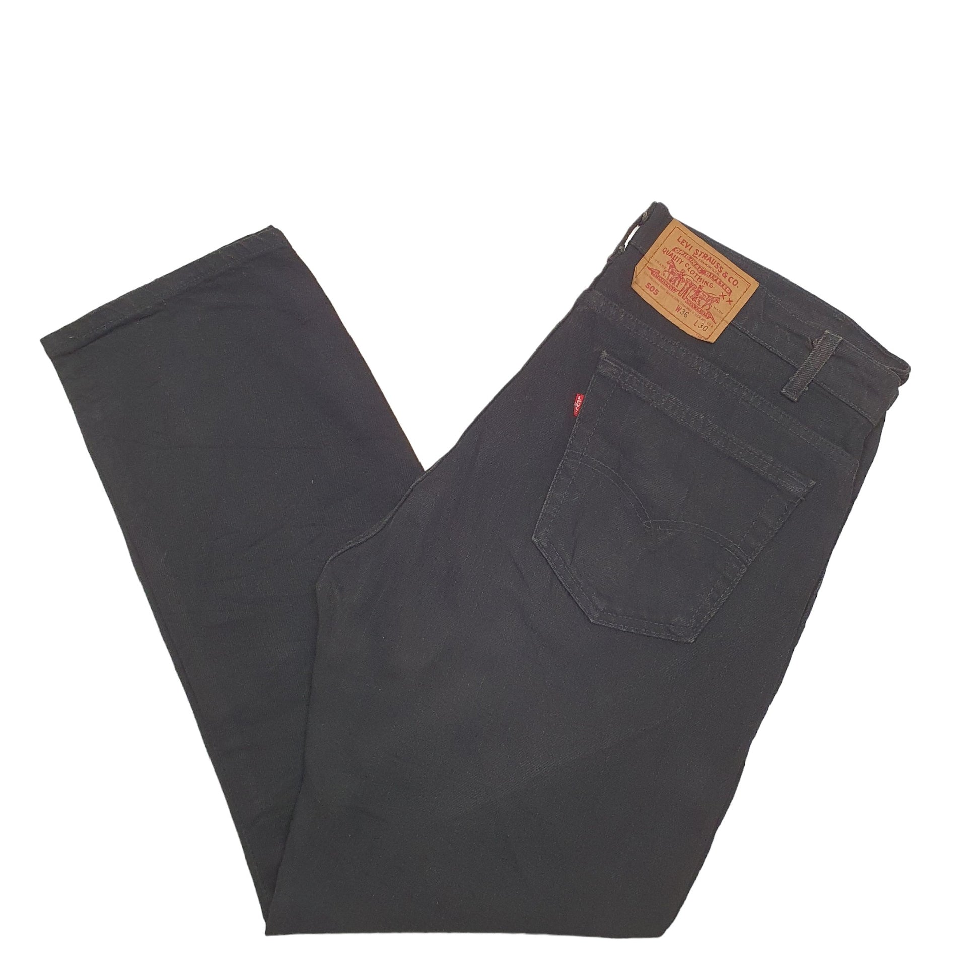 Mens Black Levis  505 JeansW36 L30