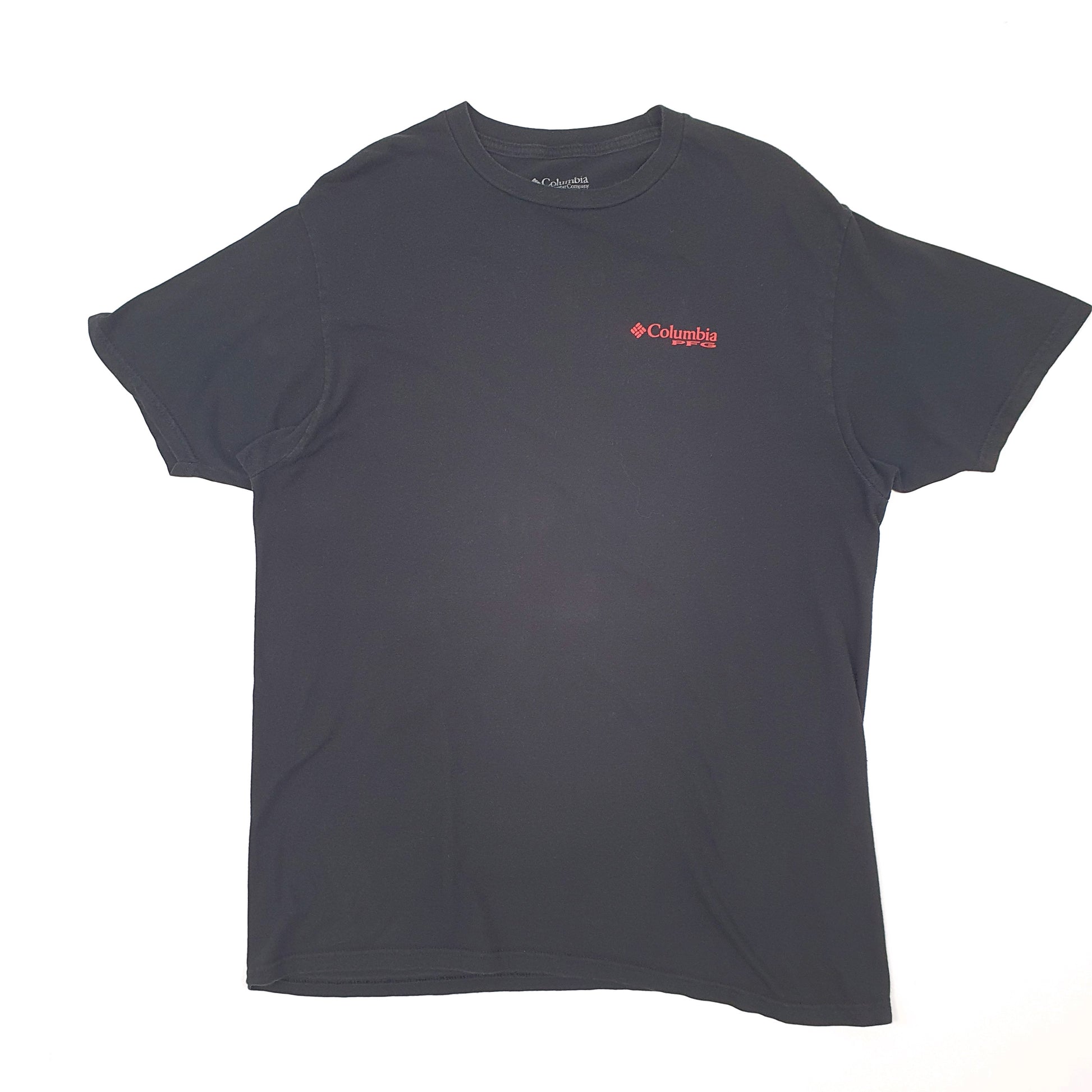 Mens Black Columbia Sportswear PFG Fishing Short Sleeve T Shirt