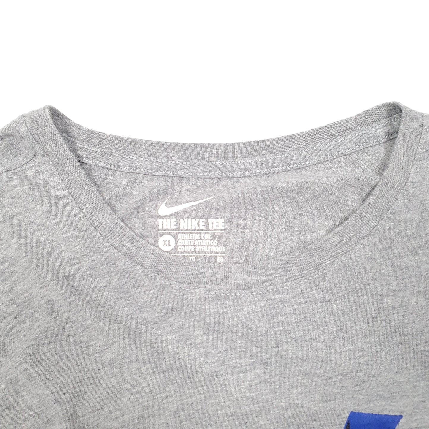 Mens Grey Nike Just Do It Spellout Short Sleeve T Shirt