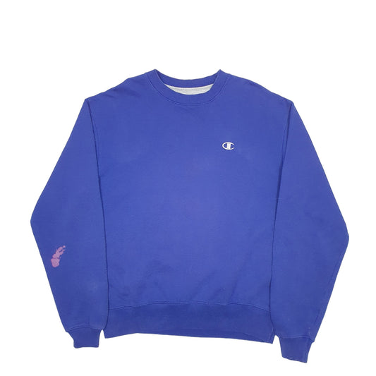 Mens Blue Champion  Crewneck Jumper