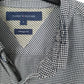 Mens White Tommy Hilfiger Houndstooth Vintage Fit Long Sleeve Shirt