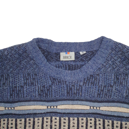 Mens Blue Brice  Crewneck Jumper