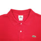 Mens Red Lacoste  Short Sleeve Polo Shirt