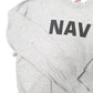 Mens Grey Soffe US Navy Spellout Vintage USN Crewneck Jumper