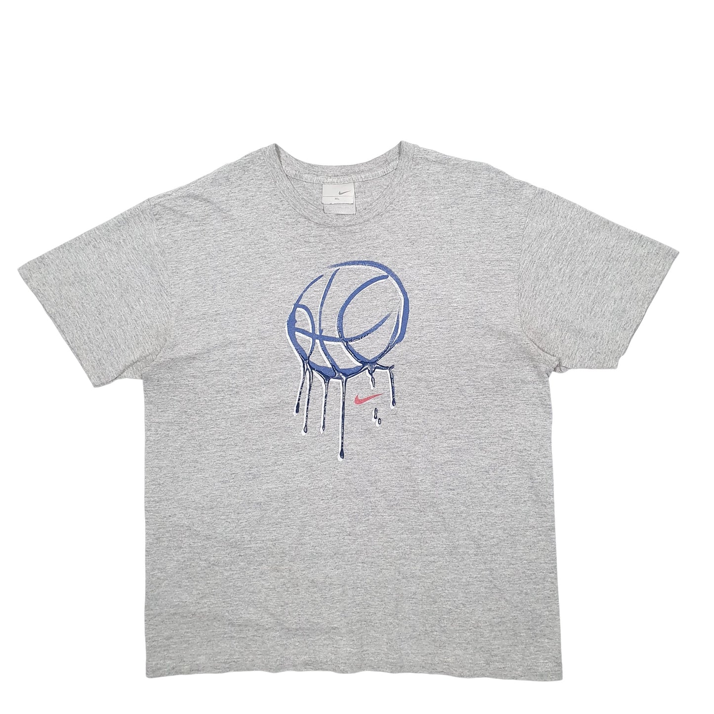 Mens Grey Nike Basketball Short Sleeve T Shirt