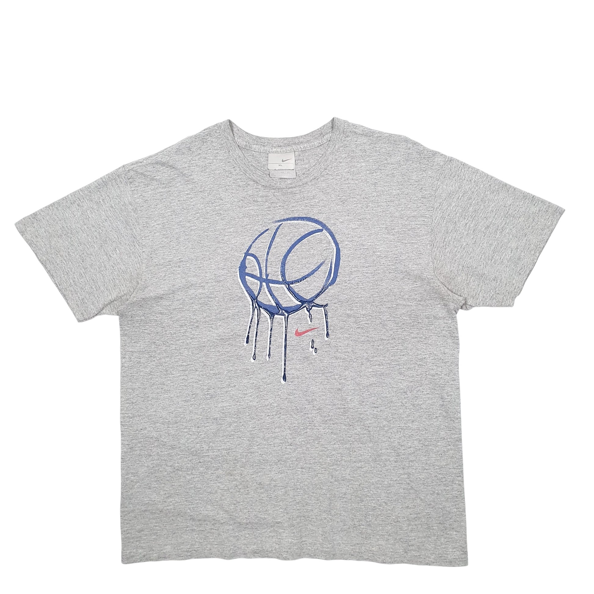 Mens Grey Nike Basketball Short Sleeve T Shirt