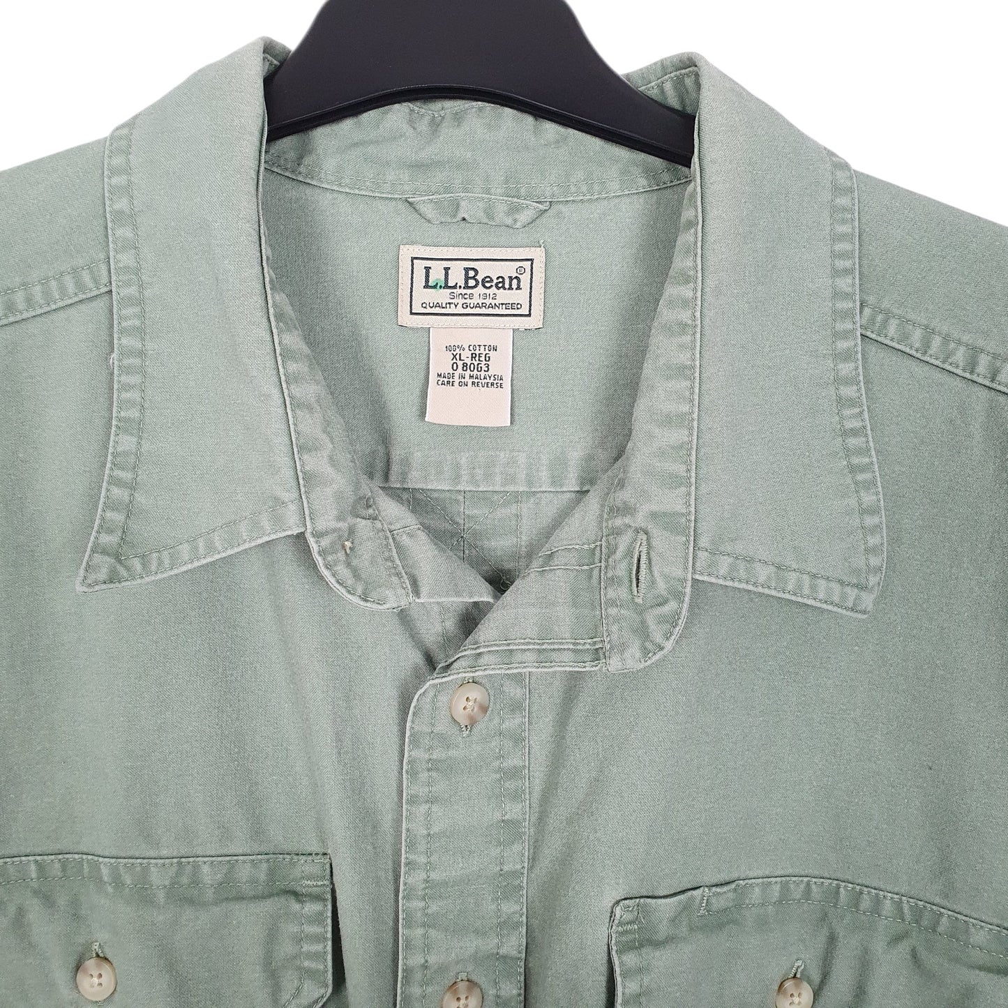 Mens Green L.L.Bean  Long Sleeve Shirt