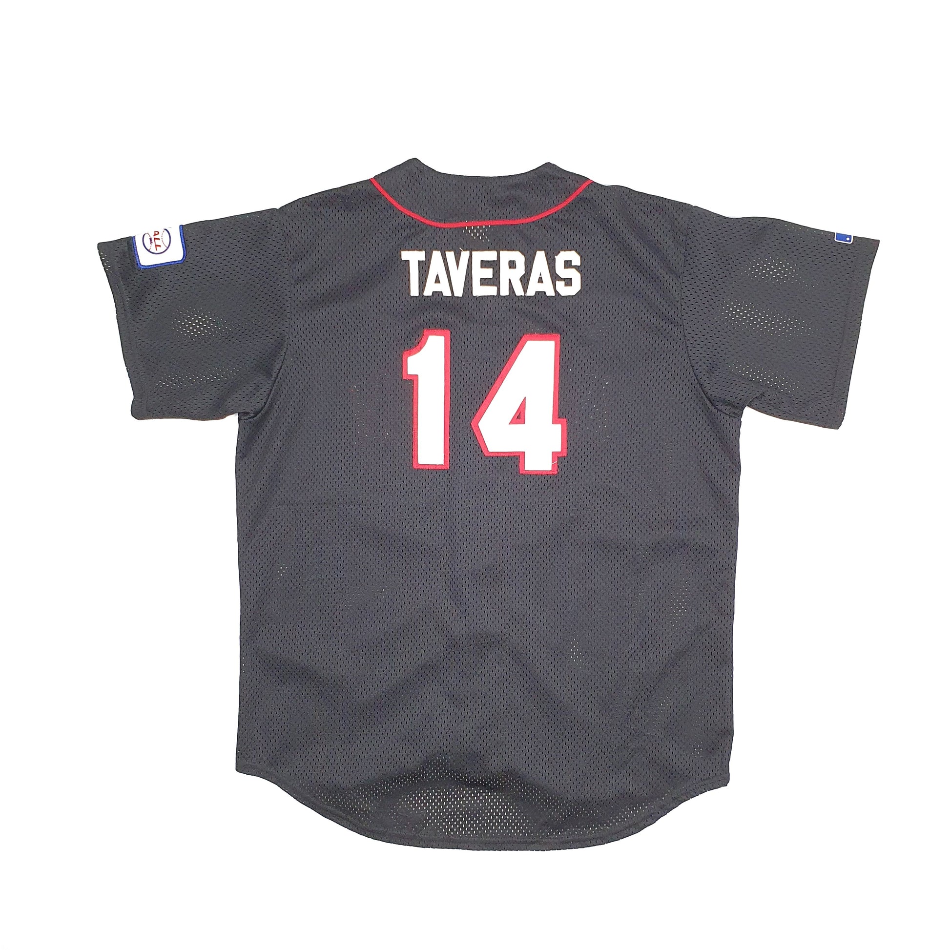 Mens Black Majestic MLB Baseball Jersey Dixie League North Short Sleeve T Shirt